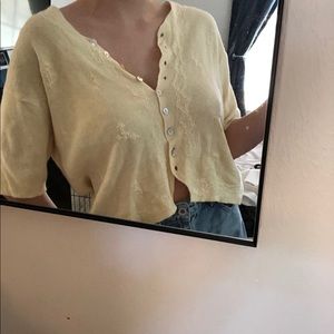 Pale yellow cardigan